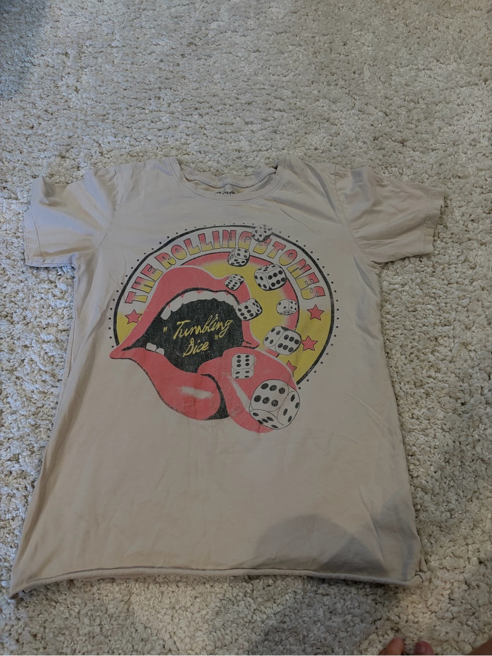 The Rolling Stones Pink Graphic Tee - Tumbling Dice